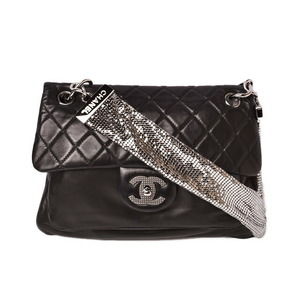 Chanel Sequin Black Lambskin Handbag
